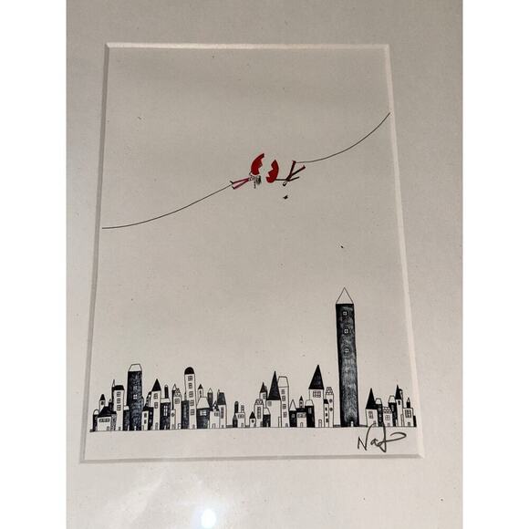 Natchie mat and framed print  “ungrateful heart” 10.5” wide x 12.25” high - Picture 7 of 7